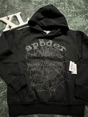 Sp5der Black Web Hoodie XL New With Tags